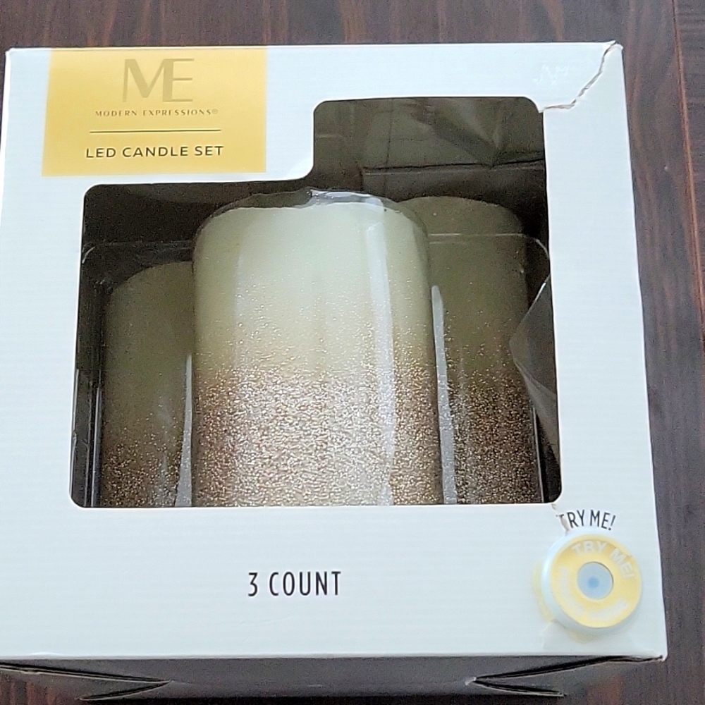 3pc. Led candle set
